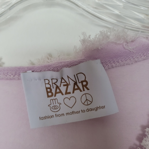 Purple Star Embellished Women's Short Sleeve Tee - Picture 3 of 5